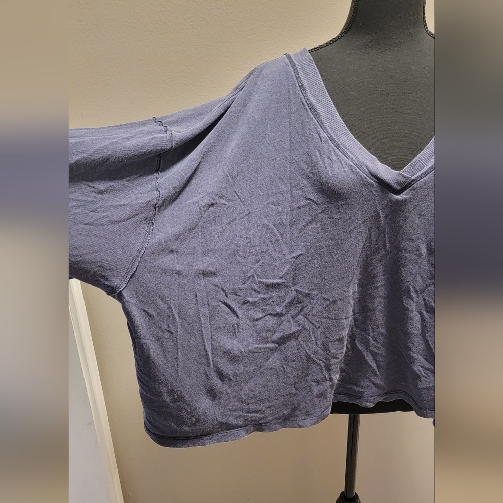 We The Free V-Neck Blouse - Deep Blue - Picture 4 of 9